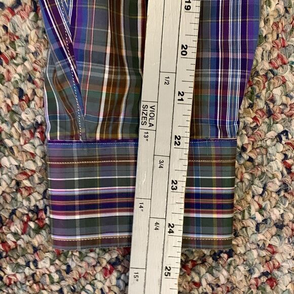Brooks Brothers Multicolored Plaid Long Sleeve Button Down Shirt Size M - Picture 10 of 10